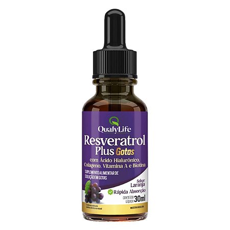 Resveratrol Plus Gotas Sabor Laranja 30ml Qualylife