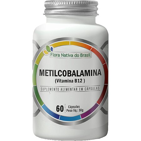 Vitamina B12 Metilcobalamina 60 Cápsulas Flora Nativa