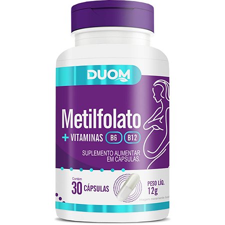 Metilfolato Ácido Fólico 30 Cápsulas Duom
