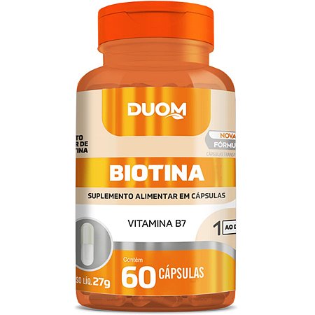Vitamina B7 Biotina 60 Cápsulas Duom