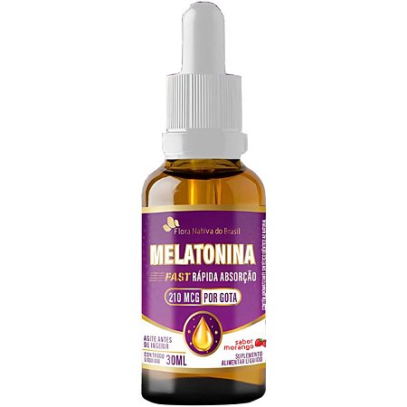 Melatonina Gotas Morango 30ml Flora Nativa