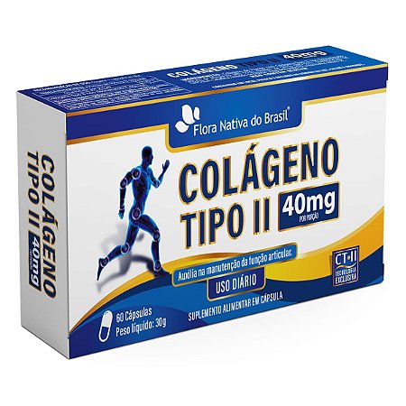 Colágeno Tipo 2 40mg 60 Cápsulas Flora Nativa