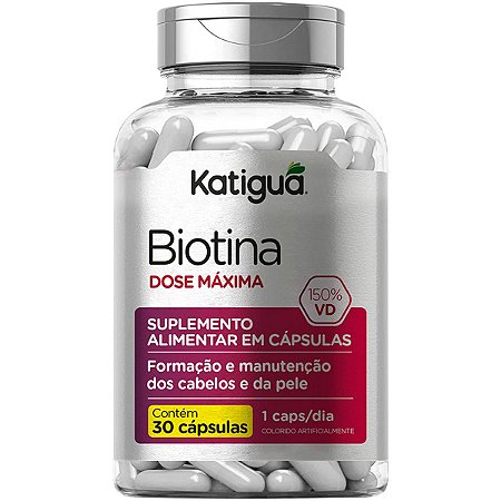 Vitamina B7 Biotina 30 Cápsulas Katiguá