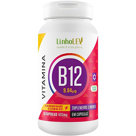 Vitamina B12 Metilcobalamina 60 Cápsulas Linho Lev