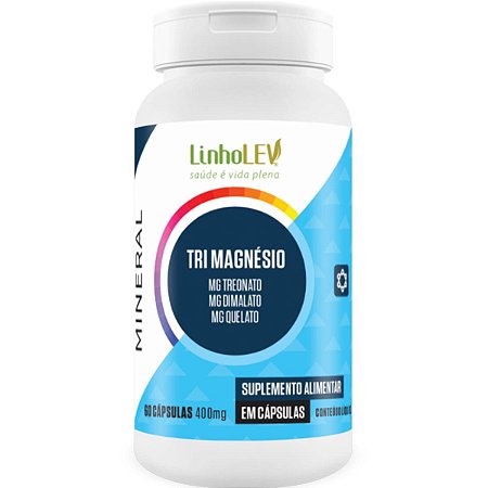 Tri Magnésio 60 Cápsulas Linho Lev