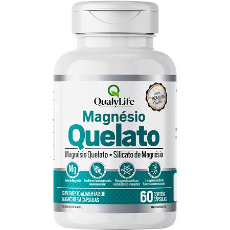 Magnésio Quelato 60 Cápsulas Qualylife