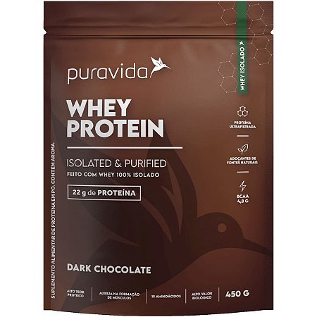 Whey Protein Dark Chocolate 450g Puravida