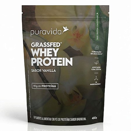 Whey Protein Grassfed Vanilla 450g Puravida