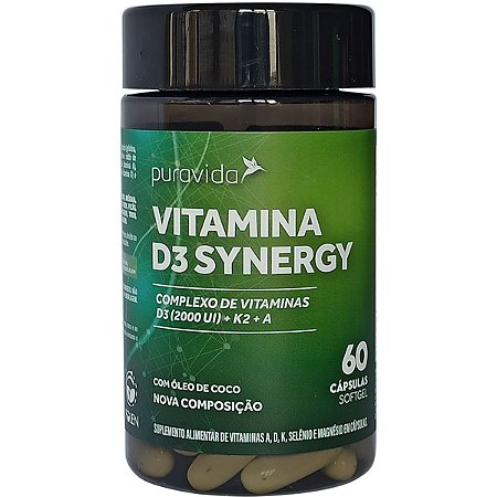 Vitamina D3 Synergy 60 Cápsulas Puravida