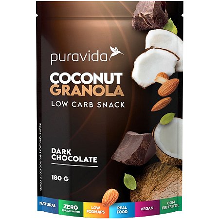 Granola Coconut Dark Chocolate 180g Puravida
