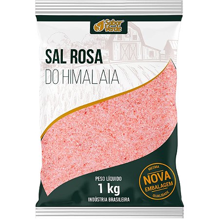 Sal Rosa do Himalaia 1kg Sabor Verde
