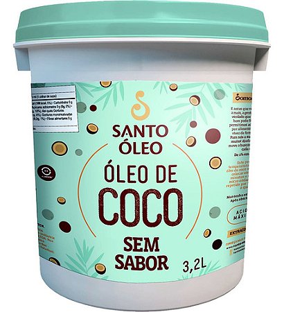 Óleo De Coco Sem Sabor 3,2l Santo Óleo