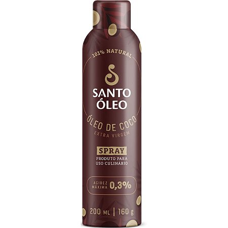 Óleo de Coco Extravirgem Película Spray 200ml Santo Óleo