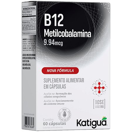 Vitamina B12 Metilcobalamina 60 Cápsulas Katiguá
