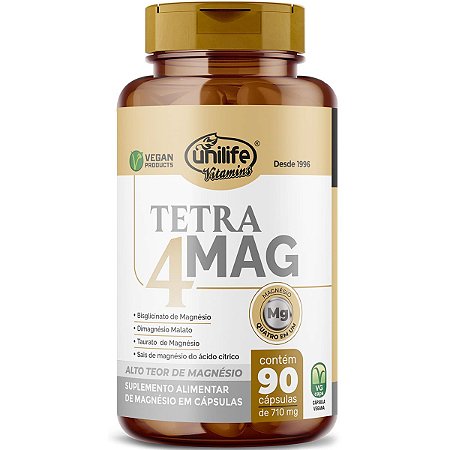 Tetra 4 Magnésios 90 Cápsulas Unilife