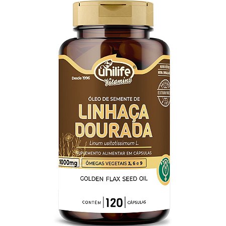 Óleo De Linhaça Dourada 120 Cápsulas Unilife