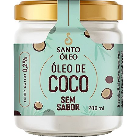 Óleo De Coco Sem Sabor 200ml Santo Óleo