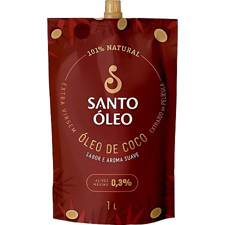 Óleo De Coco Extrato De Película 1l Santo Óleo