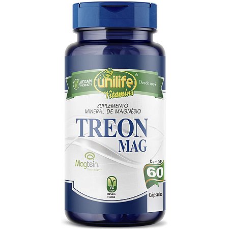 Treon Mag Magnésio Treonato 60 Cápsulas Unilife