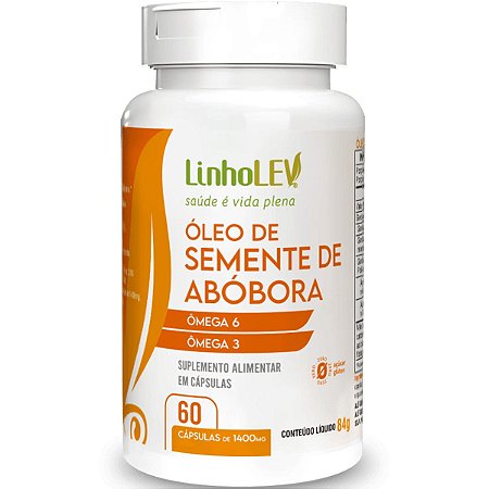 Oleo De Semente De Abobora 60 Capsulas Linho Lev