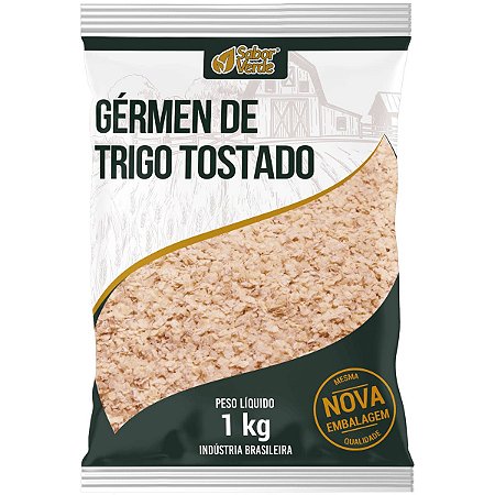 Germen De Trigo Tostado Farinha 1kg Sabor Verde