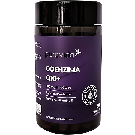 Coenzima Q10 200mg Premium 60 Cápsulas Puravida