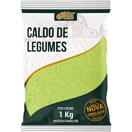 Caldo de Legumes 1kg Tempero Premium Sabor Verde