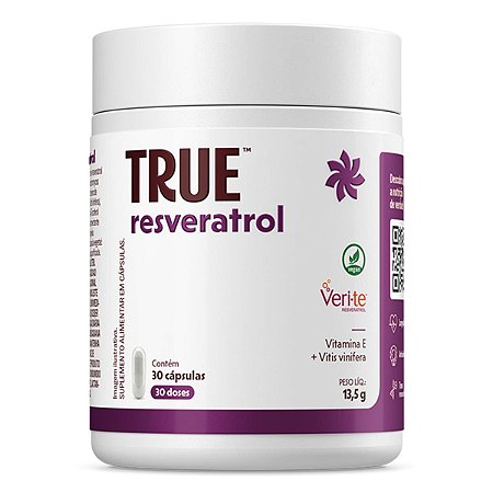 Resveratrol Com Vit E E Licopeno 30 Capsulas True Source