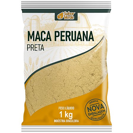 Maca Peruana Preta Em Pó 1kg Sabor Verde