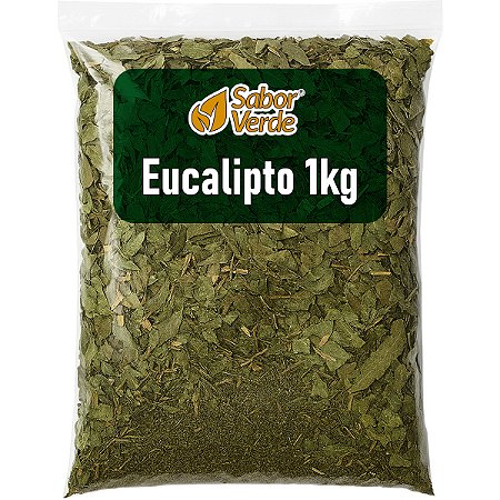 Eucalipto Em Folhas 1kg Sabor Verde