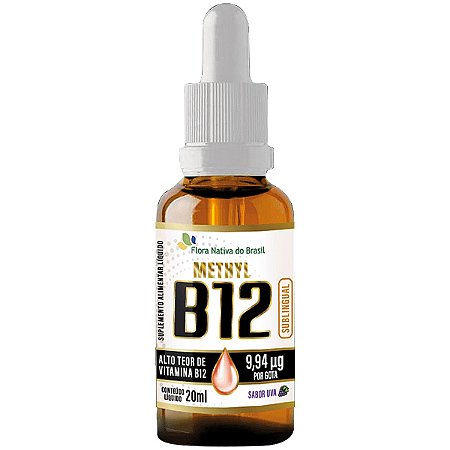 B12 Metilcobalamina 20ml Sabor Uva Flora Nativa