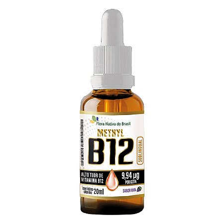 B12 Metilcobalamina 20ml Sabor Uva Flora Nativa