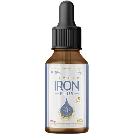 Ferro em Gotas Iron Plus 30ml Morango True Source