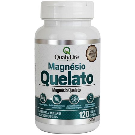 Magnésio Quelato 120 Cápsulas Qualylife - Neutro