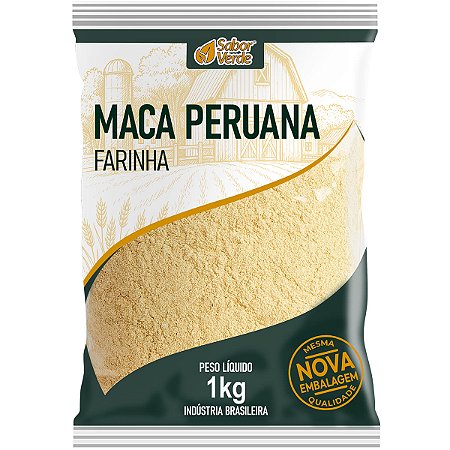 Farinha De Maca Peruana 1kg Sabor Verde
