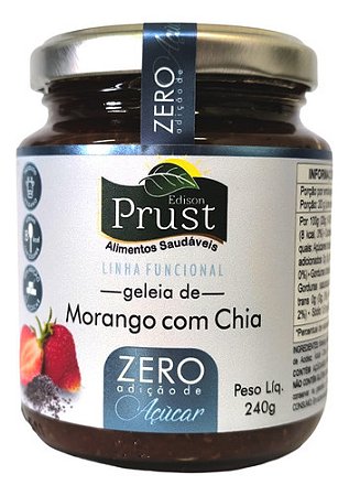 Geleia De Morango Com Chia Zero Açucar 240g Prust