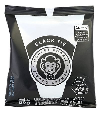 Cookie Meio Amargo Com Avelã Black Tie 80g Grand Monkey