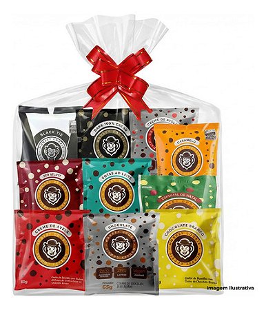 Kit Cesta Natal Presente Amigo Secreto Degustação Cookies