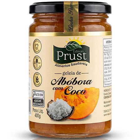 Geleia De Abóbora Com Coco Premium 400g Prust Alimentos
