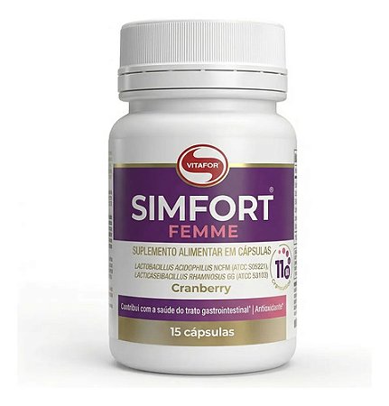 Simfort Femme Probióticos E Cranberry 15 Cápsulas Vitafor