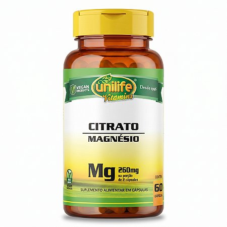 Citrato De Magnésio 60 Cápsulas Unilife