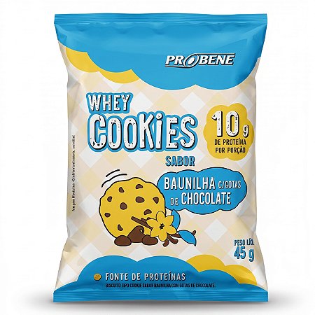 Whey Cookies Proteico Sabor Baunilha Com Gotas 45g Probene