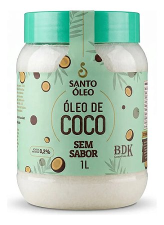 Óleo de Coco Extravirgem Sem Sabor 1L Santo Óleo