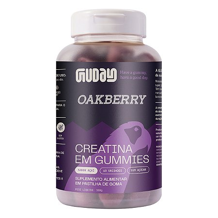 Creatina Em Gummies 60 Gomas Açaí Com Banana Guday