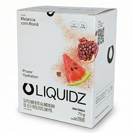 Eletrólitos Zero Sabor Melancia Com Romã 14 Sachês Liquidz