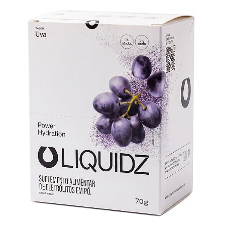 Eletrólitos Sabor Uva Zero Açucar 14 Sachês Liquidz
