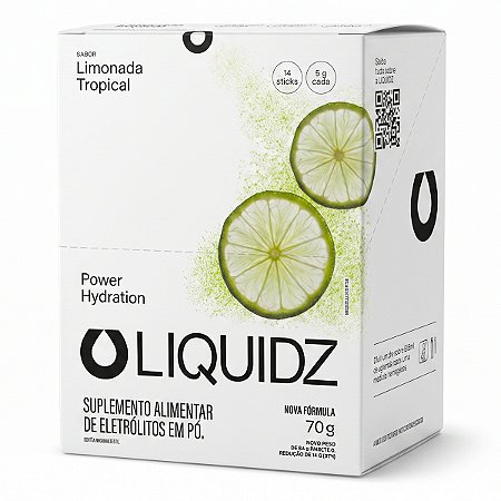 Eletrólitos Zero Açúcar Limonada Tropical 14 Sachês Liquidz