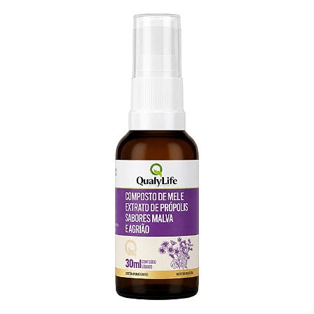 Spray Extrato De Própolis Malva E Agrião 30ml Qualylife