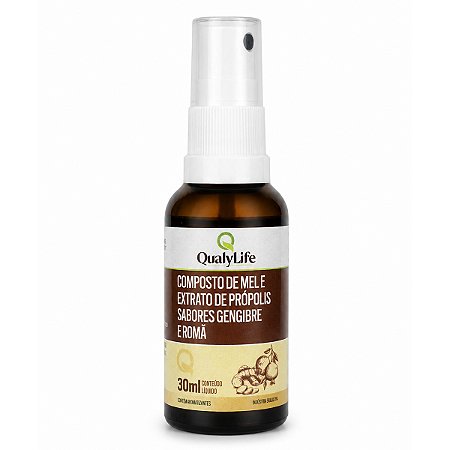 Spray Extrato De Própolis E Gengibre 30ml Qualylife
