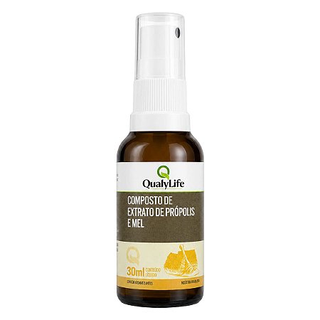 Spray Extrato De Própolis E Mel 30ml Qualylife